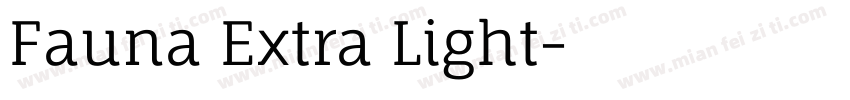 Fauna Extra Light字体转换